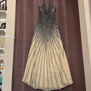 Formal Beaded Full Dress with petty coat